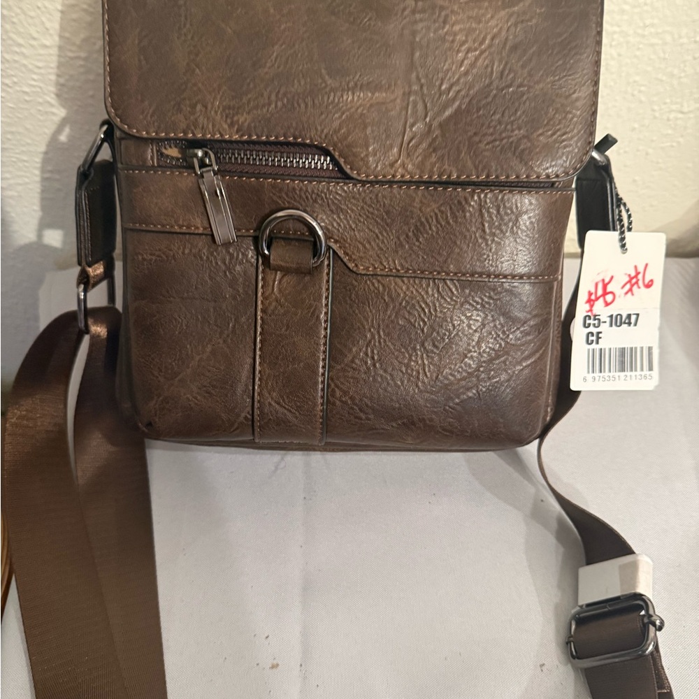 Brown Leather Crossbody Bag